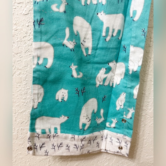 Munki Munki Polar Bear Print 2-Piece Flannel Pajama Set - S - Picture 11 of 15